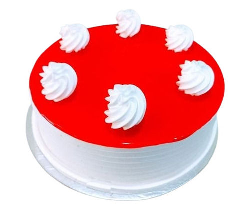 1 Kilogram, Sweet And Delicious Taste Fresh Round Eggless Strawberry Cake