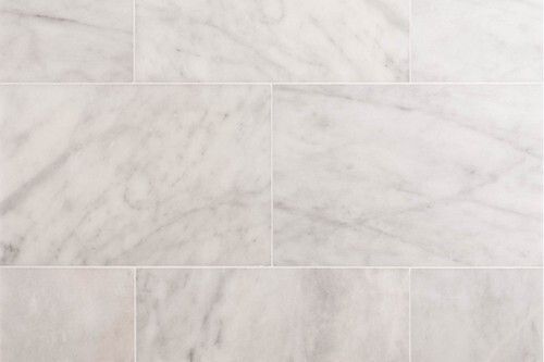 White 1 X 1 Feet 5 Mm Thick Non Slip And Wear Resistance Marble Floor Tile