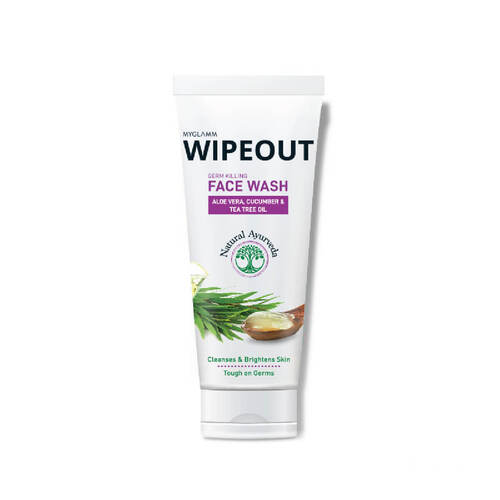 120 Ml Wipeout Germ Killing Face Wash (Aloe Vera, Cucumber & Tea Tree Oil)