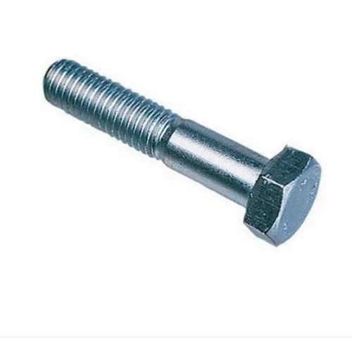 Silver 120 Mm Half Threaded And Hexagon Head Zinc Plated Mild Steel Bolt