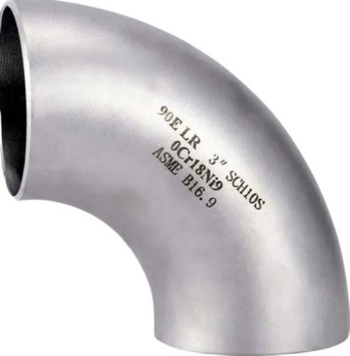 Silver 2.5 Inch Polished And Durable Round Stainless Steel Elbow 