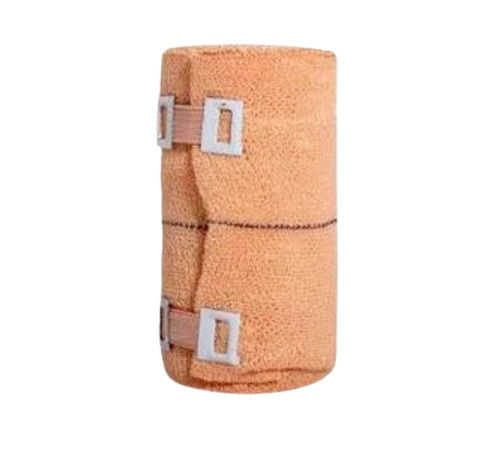 Light Orange 4 Meter 4 Inches Wide Reusable Plain Soft Cotton Crepe Bandage Roll