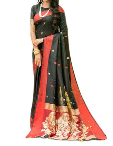 5.5 Meter Lightweight Zari Work Cotton Silk Saree