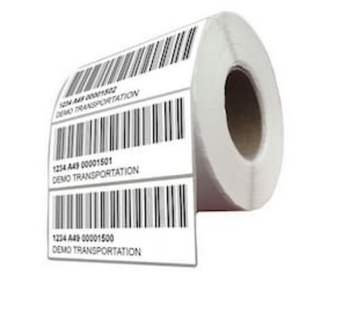 50X30 MM 0.5 MM Thick Rectangle Adhesive Printed Barcode Stickers
