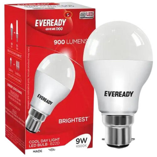 9 Watts 220 Volts 50 Hertz Ceramic Body Dome Cool Day Light Led Bulb Application: Indoor And Outdoor