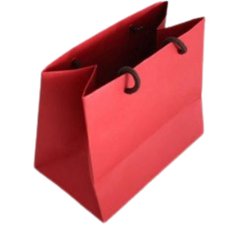 Red Rectangular Recyclable Flexi Loop Handle Paper Carry Bag