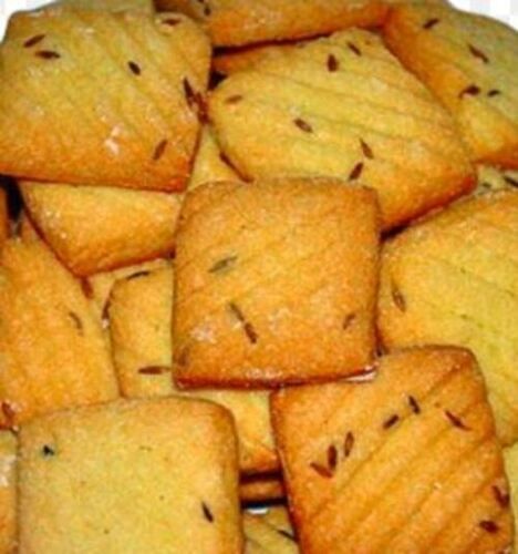 Sweet And Salty Taste Ready To Eat Crispy Square Jeera Cookies