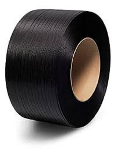 Black 4 Inch Size 5 Mm Width Plain Polypropylene Box Strapping Roll For Packaging