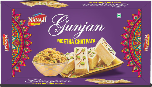 स्टील गुंजन मीठा चटपटा नमकीन एंड स्वीट्स कॉम्बो दिवाली गिफ्ट पैक