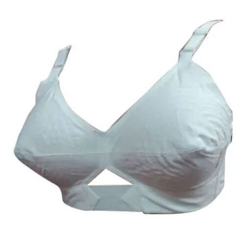 Plain Comfortable Daily Wear Soft Cotton Bra With Adjustable Strap