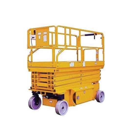 White Self Propelled Scissor Lift For Industrial Usage, Capacity 0.3-0.5 Ton