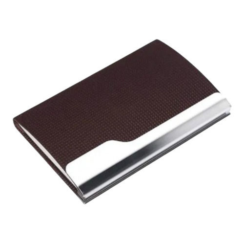 Wholesale Stylish Pocket Sized Stitched Leather Visiting Card Holder (  Coffee Brown)