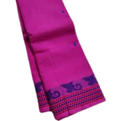 Casual Wear Embroidered South Style Pure Cotton Saree For Summer Season