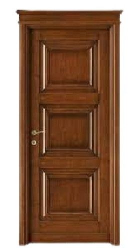 Powder Coated 32 Mm Thicknes Teak Wood Exterior Designer Durable Wooden Door