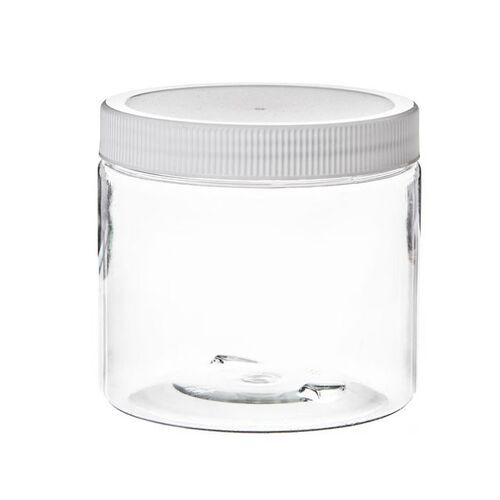 White 3 Inch Round Shape Leak Resistant Lightweight Plastic Transparent Jar