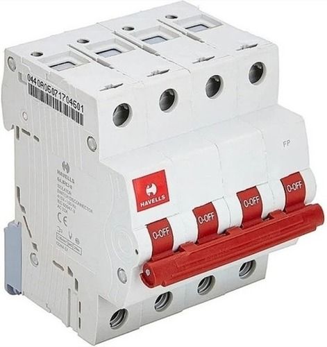 Red And White 40 Ampere 230 Voltage 50 Hertz Three Phase Plastic Body Four Pole Mcb