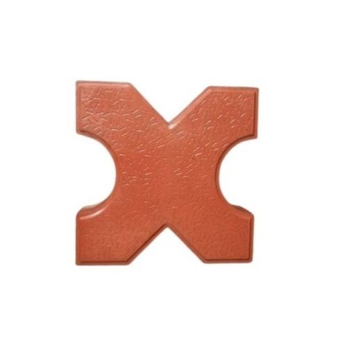 Orange 60Mm Thick Landscaping Interlocking X Shape Concrete Grass Paver