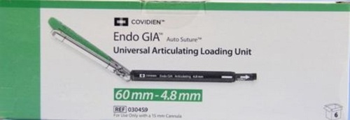 Covidien 030459 â Endo Gia Universal Roticulator 60 â 4.8mm Loading Unit, Green, Sulu, Titanium, 6/Bx