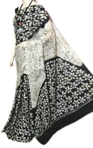 Multi Color Bollywood Style Printed Cotton Saree For Casual Wear