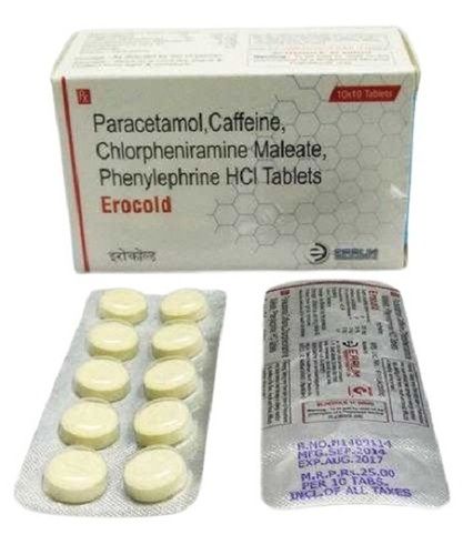 Recommended By Doctors Room Temperature For Cold And Cough Erocold Tablet General Medicines