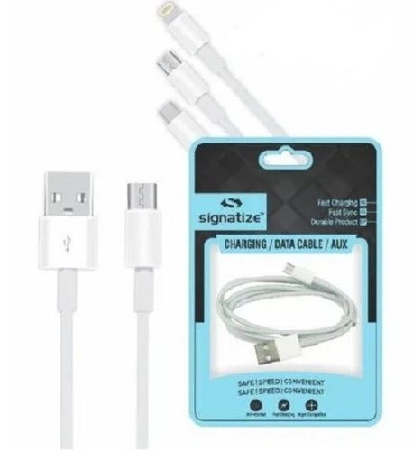 1.2 Meter Electric Usb Data Cable For Charging Body Material: Plastic And Sillicon