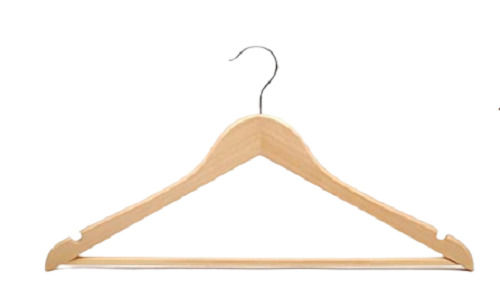 17 5 inch 100 grams durable polished finish wooden clothes hanger 889