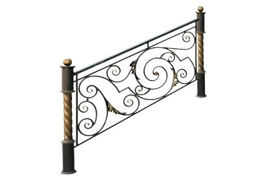 2 Feet Finely Polished Home Modern Design Cast Iron Staircase Railing  Application: Residential