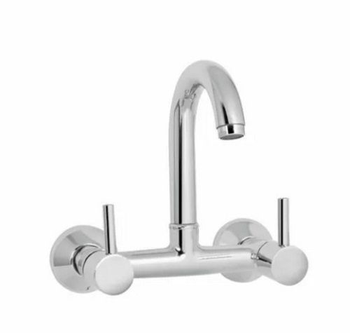 Silver 25.9X22.9X10.8 Centimeters Wall Mounted Stainless Steel Sink Mixer