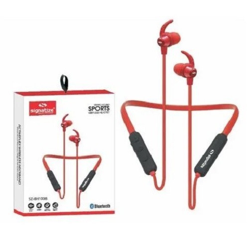 8 Hours Battery Backup Wireless Headsets - Plastic And Rubber Body, Red Color | Uninterrupted Music, Gaming, and Movie Experience for All Ages