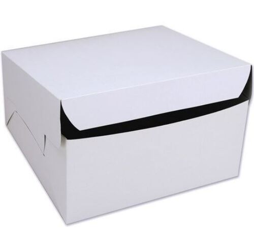  8 X 8 X 4 इंच आयताकार मैट फिनिश्ड क्राफ्ट पेपर केक पैकेजिंग बॉक्स 