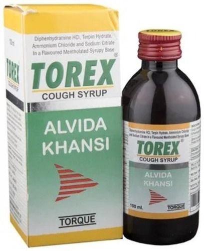 Liquid Diphenhydramine Hcl Terpin Hydrate Ammonium Chloride And Sodium Citrate Cough Syrup (Pack Of 100Ml)