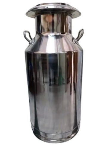 Sliver 1.4 Mm Thick 50 Liter Polished Finished Storage Stainless Steel Milk Can