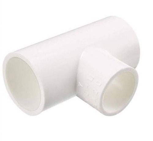 White 2 Inches 3 Mm Thick Lightweight And Long Lasting Round Plastic Body Pipe Tee