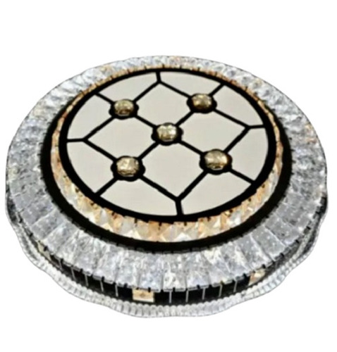 220 Volt 15 Watt Decorative Round Stainless Steel Crystal Ceiling Light