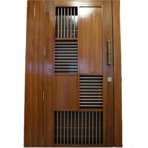 6 मिमी मोटा मौसम प्रतिरोध और आयताकार स्विंग डिजाइनर लकड़ी का दरवाजा आवेदन: बाहरी