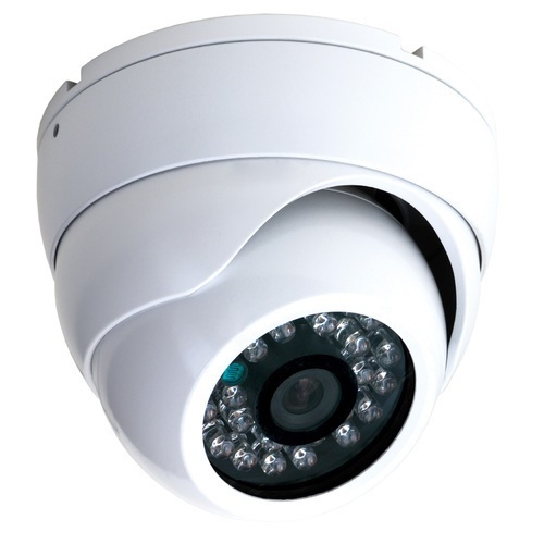 HD Dome CCTV Camera - PVC Plastic 15x10x7 cm White | 2.4 MP CMOS Sensor Waterproof and Dustproof 1080p Video Quality Ideal for Indoor and Outdoor Use