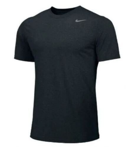 Black Casual Wear Short Sleeves Round Neck Plain Polyester T Shirt For Men