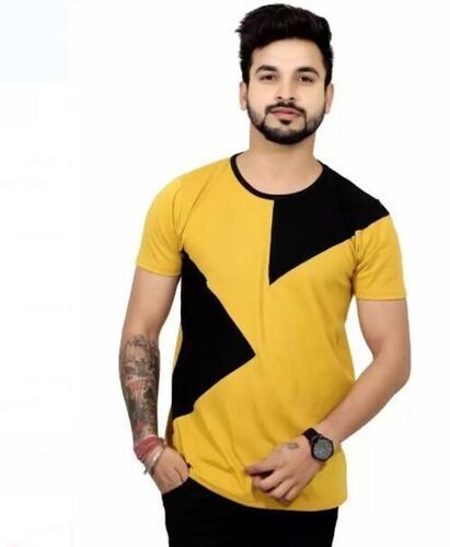 Casual Wear Short Sleeves Round Neck Polyester Printed T Shirt For Men Age Group: 18 Year