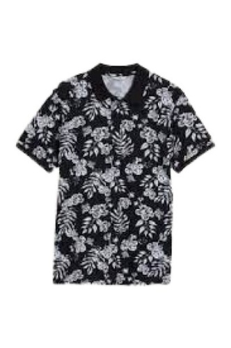 Men'S Printed Short Sleeve Smart And Fresh Cotton Rich Look Polo T Shirt