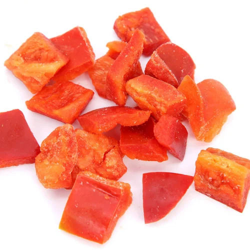 Ready To Cook 100% Fresh Frozen Sliced Red Capsicum (Shimla Mirch)