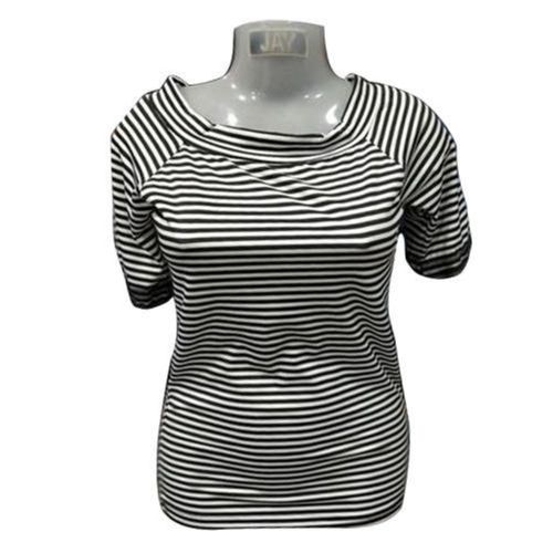 Round Neck Short Sleeve Breathable Light Weight Soft Comfortable Polyester Top For Girls 