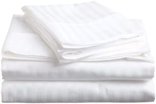 Washable Woven Plain Dyed Queen Size Cotton Bedsheet With Pillow Case