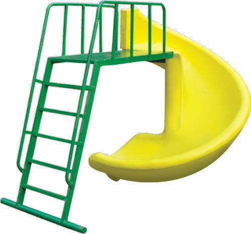 Yellow And Green Children Outdoor Playground Slide Recommended For: Hospital