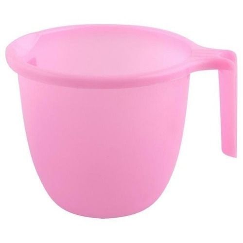 Pink 1 Liter Storage Round Durable And Unbreakable Plastic Bath Mug