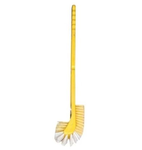 Yellow 20 Inches Light Weight And Long Lasting Plastic Handle Toilet Cleaning Brush