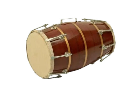 5 Kilograms 16 Inch Eco Friendly Non Electric Round Natural Wooden Dholak Application: Professional Singing