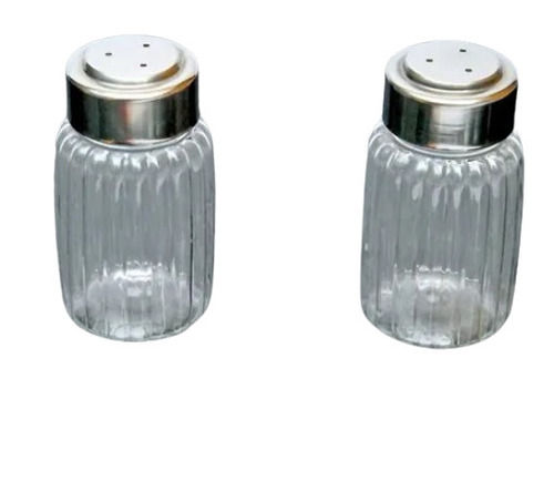 6 Inches Round Plastic And Steel Pepper Shaker Set 