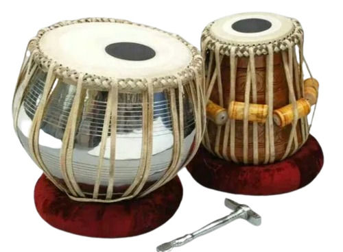 8 Kilograms Non Electric Leather Fingerboard Musical Wodden Brass Tabla Application: Professional Singing