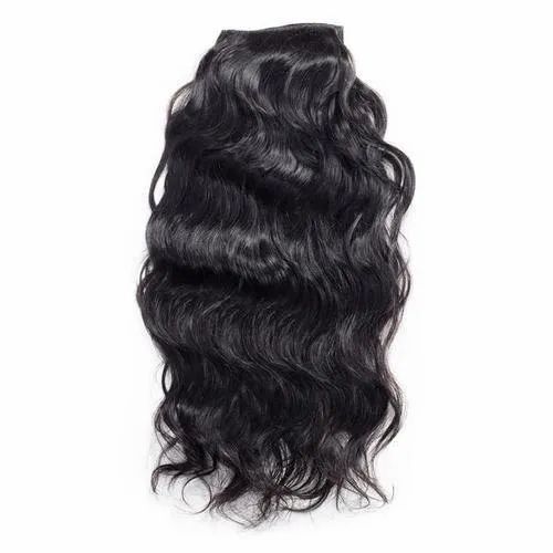 Black Human Wavy Hair Extension For Personal Usage Nominal Voltage: 1.5Volt Volt (V)