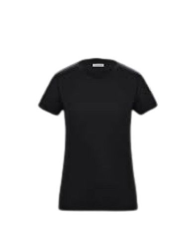 Black Men'S Short Sleeve Round Neck Pure Cotton Fabric Regular Fit T Shirt 